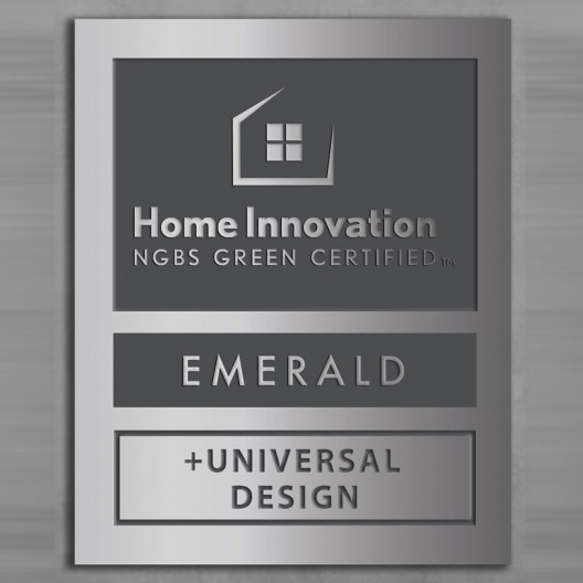 NGBS Green - Plaque with Badges: Brushed Aluminum
