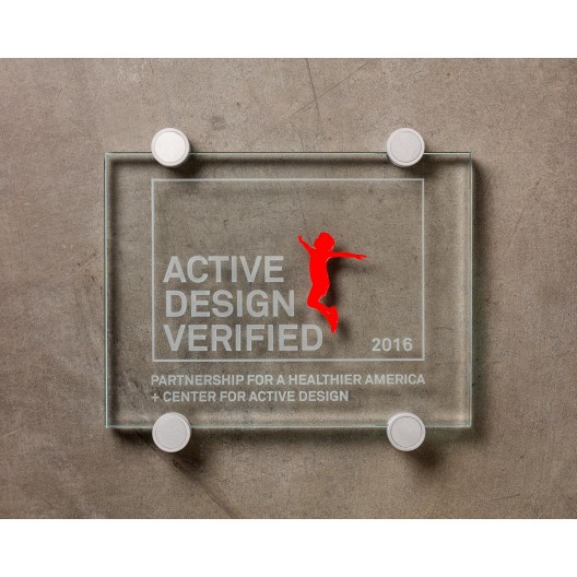 Center for Active Design-Glass Plaque