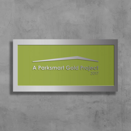 Parksmart– Polished Aluminum Wall-Mounted Plaque