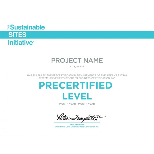 SITES PRECERTIFIED Certificates