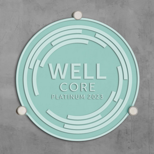 WELL CORE Plaque-Clear Sand Blasted Glass