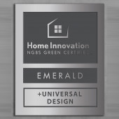 NGBS Green - Plaque with Badges: Polished Aluminum