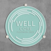 WELL CORE Plaque-Clear Sand Blasted Glass