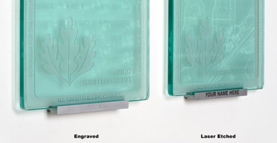 Laser Etched or Engraved Type C for Square Plaque 3/4” Thick