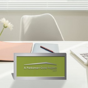 Parksmart – Brushed Aluminum Desktop Plaque
