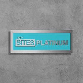 SITES Polished Aluminum Wall-Mounted Plaque-FORMER DESIGN