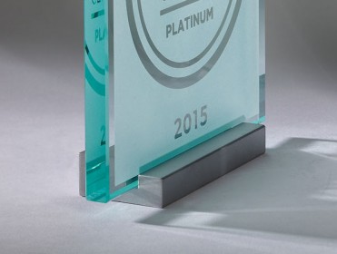 Wired - Brushed Aluminum Plaque Stand - USA